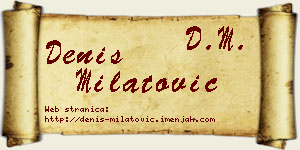 Denis Milatović vizit kartica